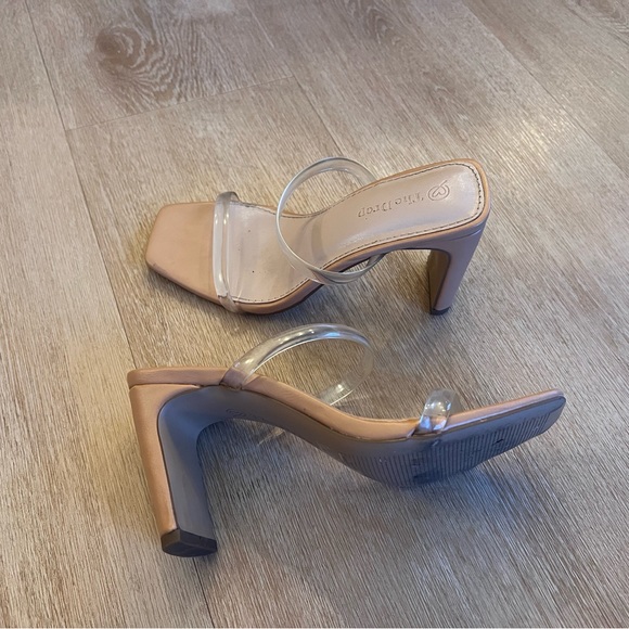 The Drop Women’s Avery Square Toe Two Strap High Heeled Sandal - Picture 2 of 6